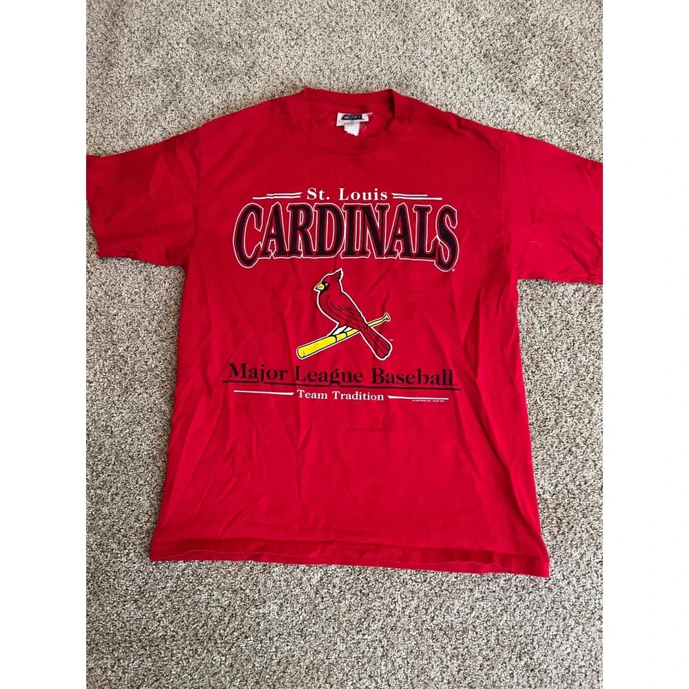 Y2K CSA Mens T-Shirt L Red St. Louis Cardinals MLB Team Tradition Vintage 2000